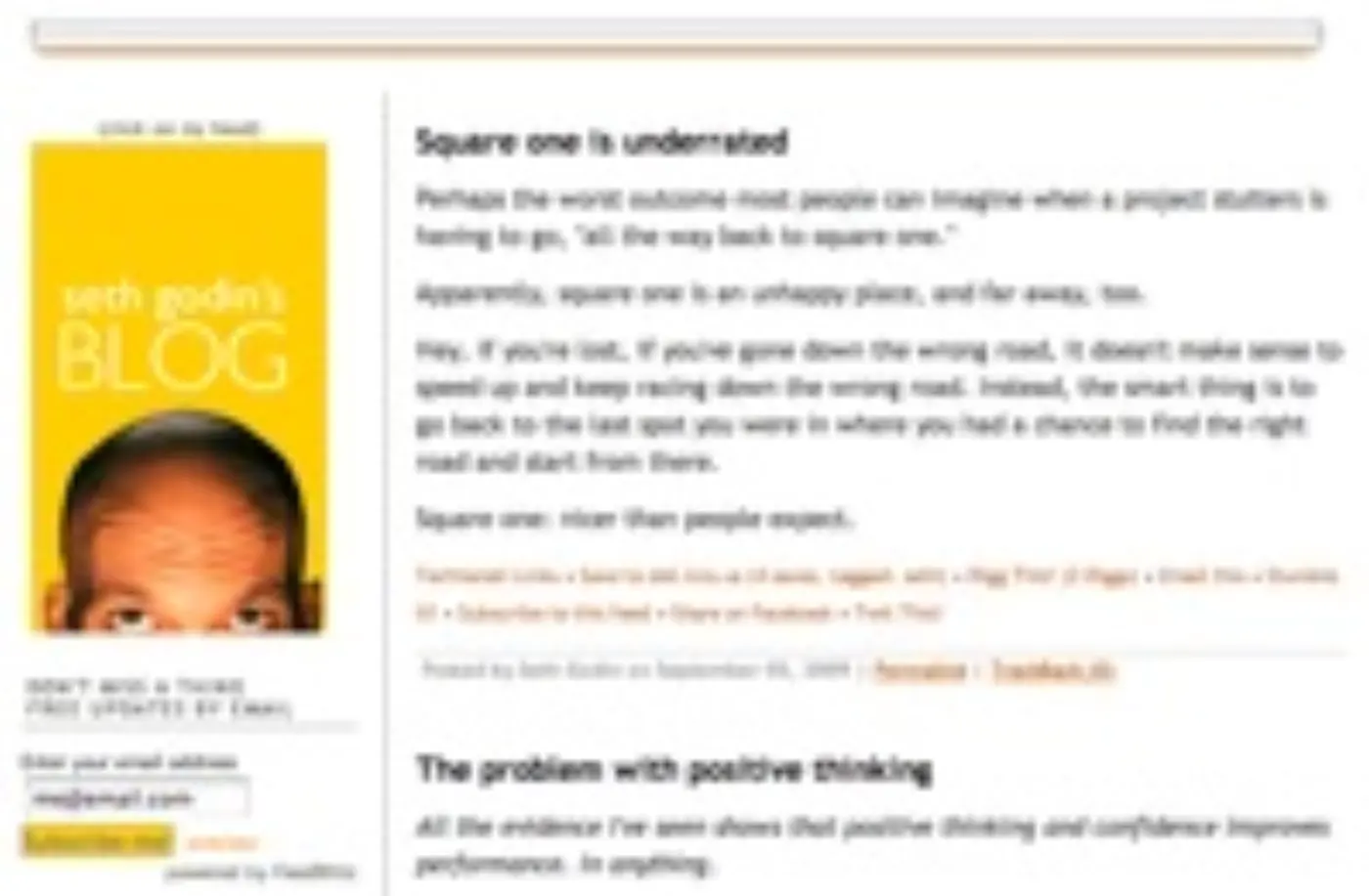 Seth Godin's blog