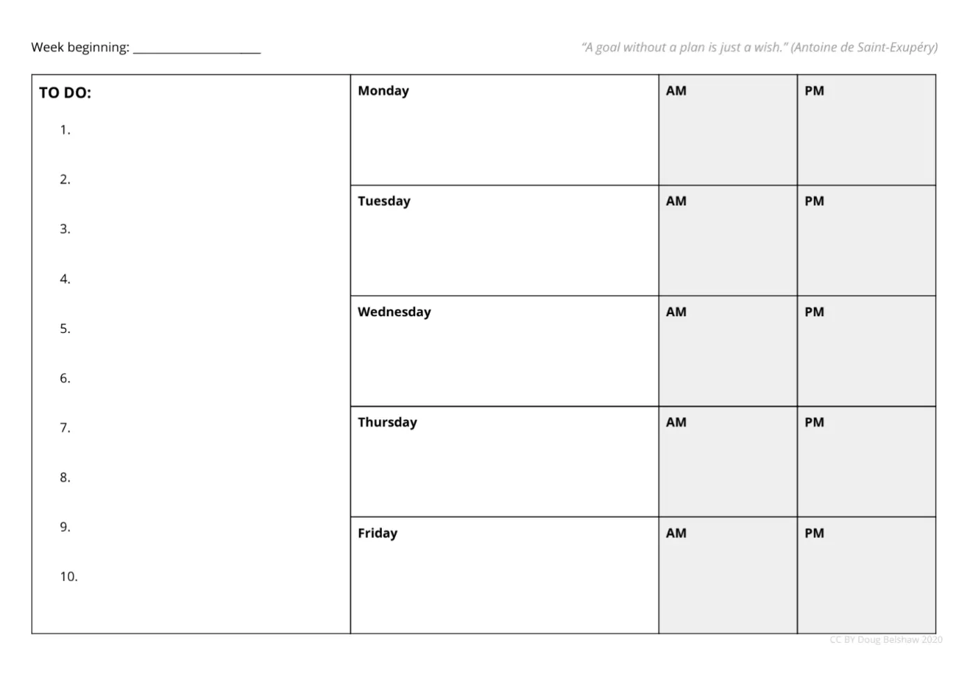 Doug's Weekly Planner v2