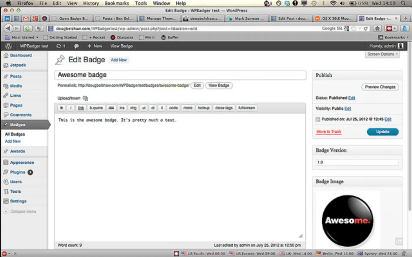 Create your badge
