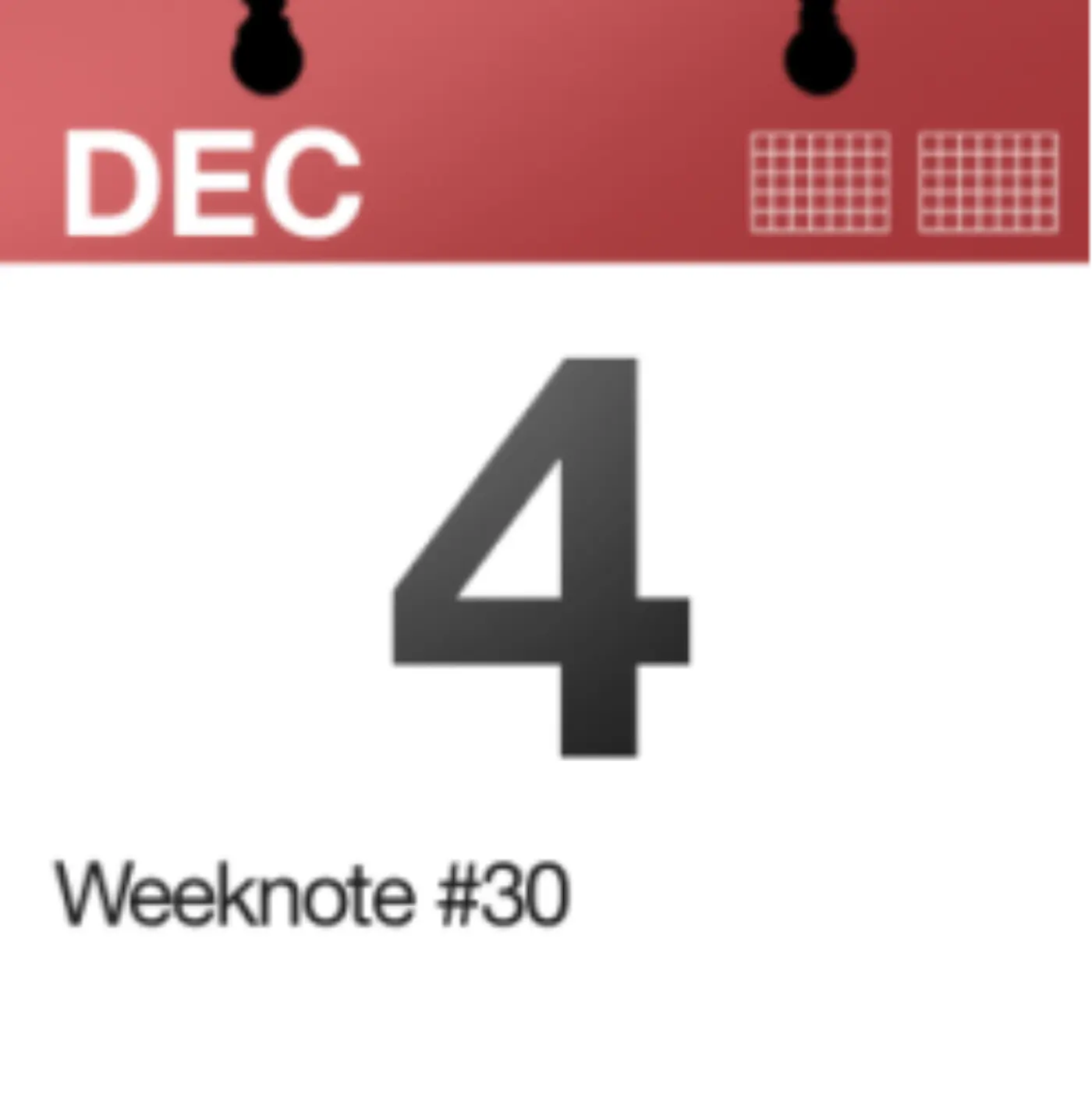Weeknote #30