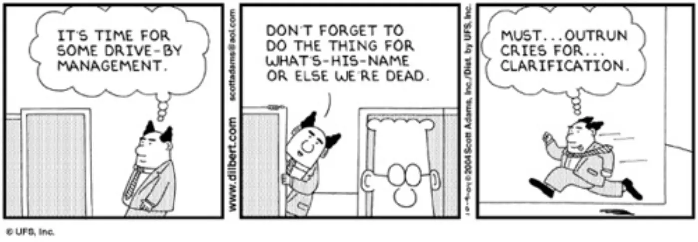 Dilbert - drive-by management