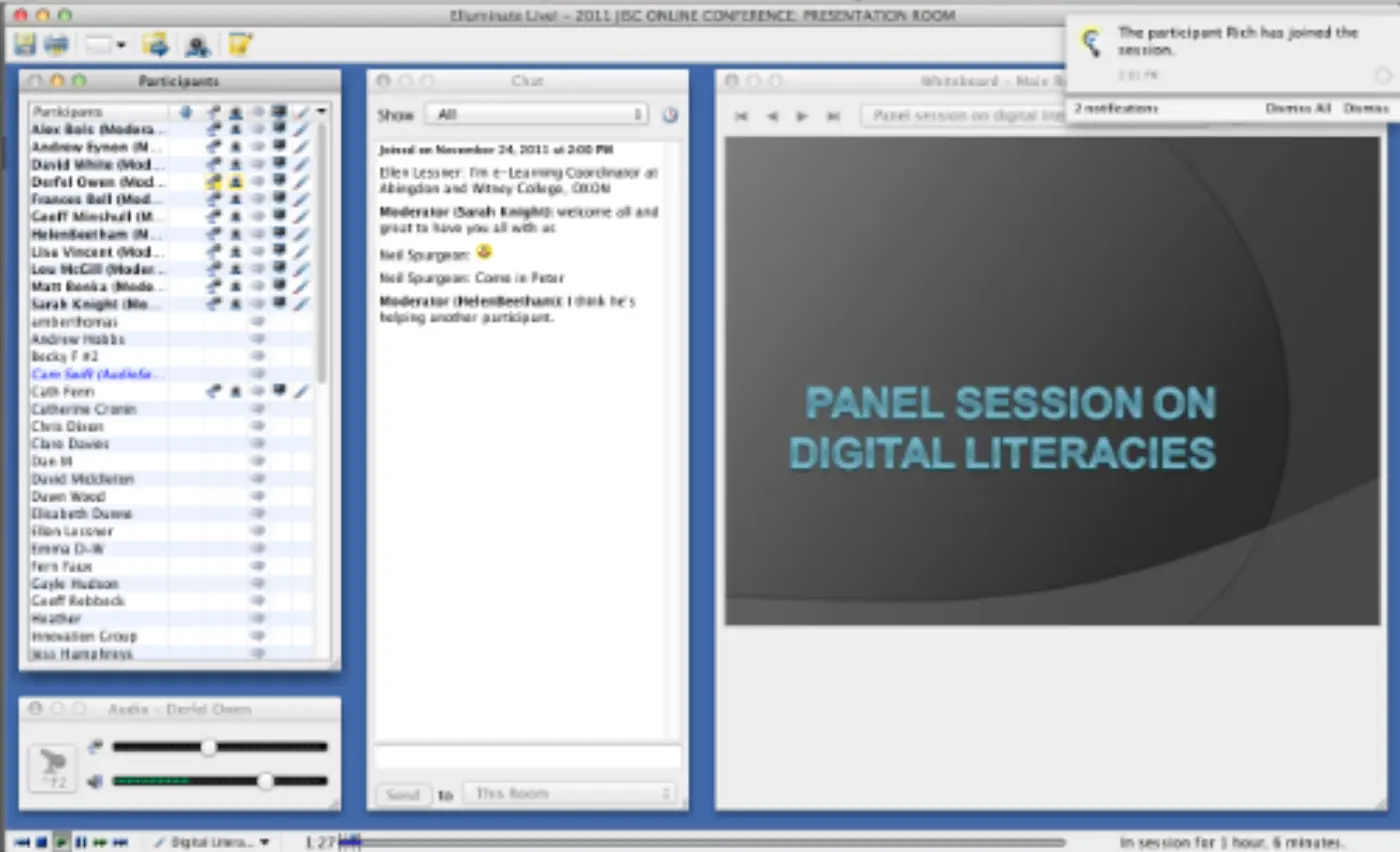 JISC Online Conference - Digital Literacy panel discussion