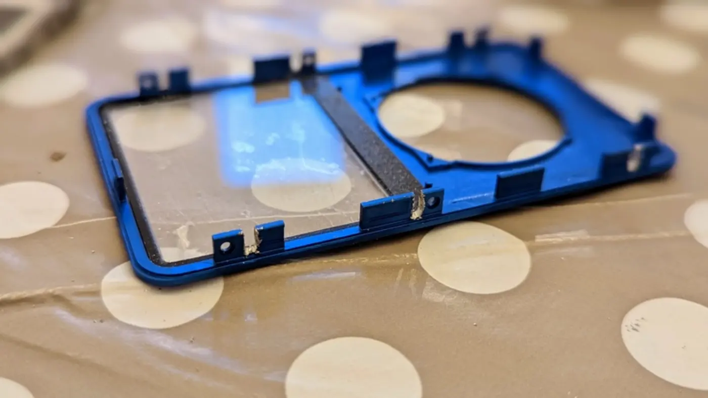 iPod Classic front housing with saw marks