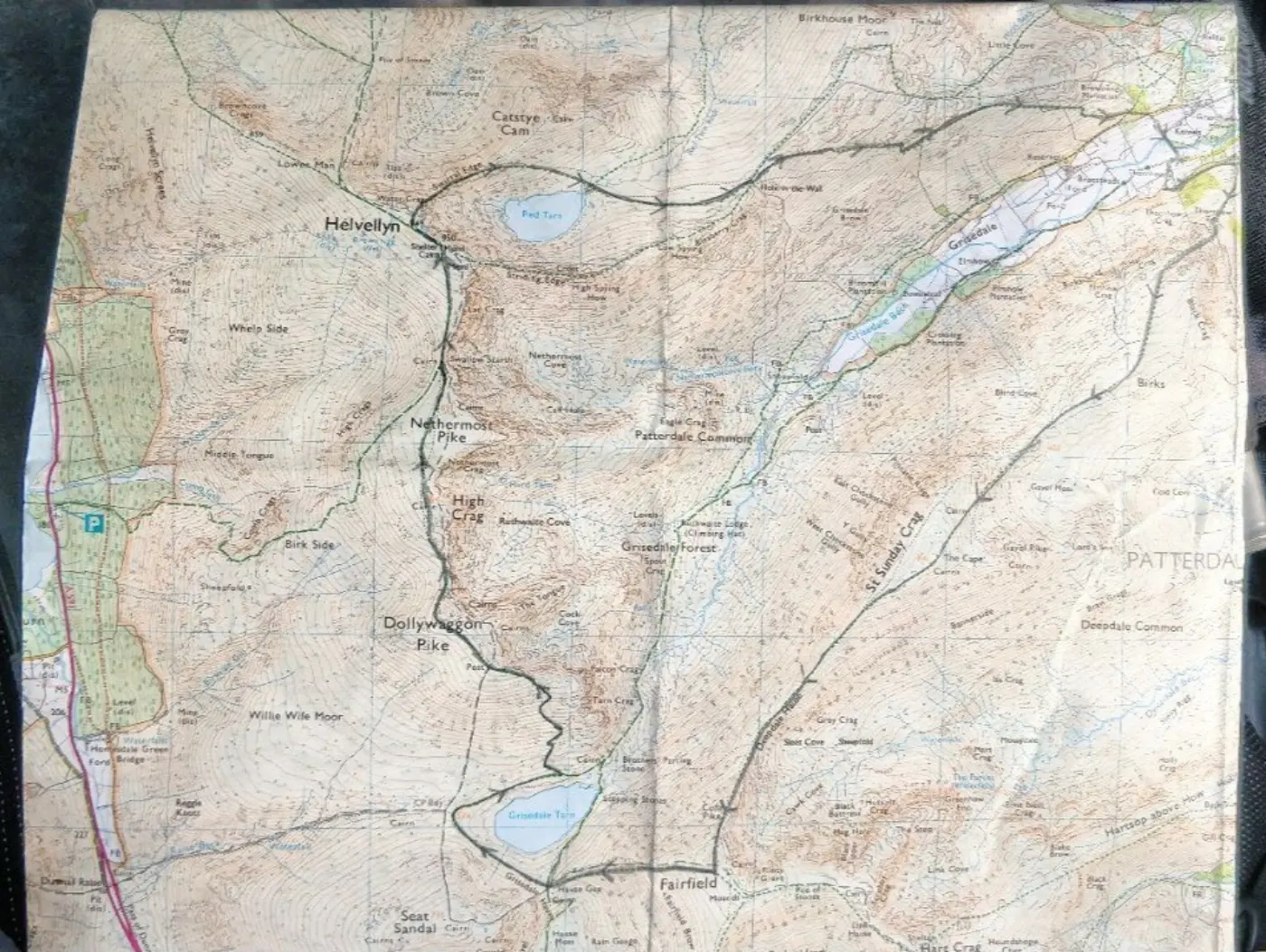Planned circular route starting near Patterdale