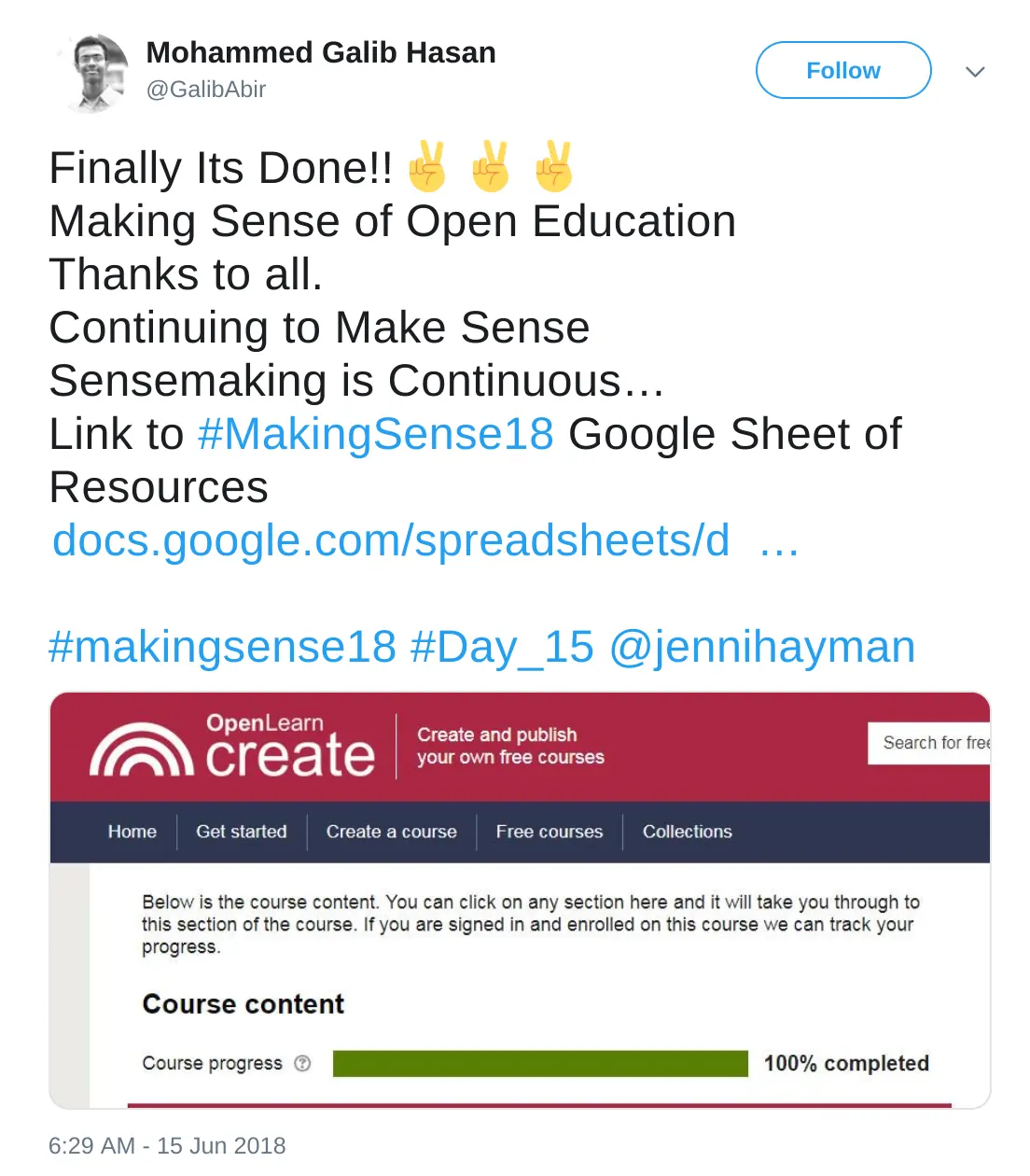 Google Sheet example 2