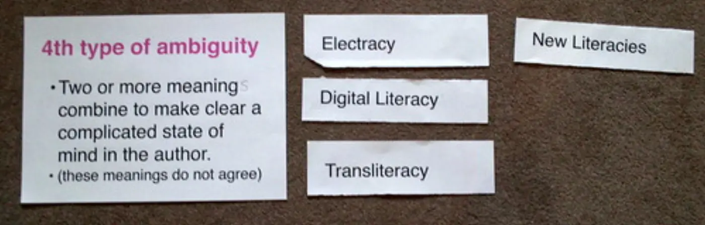 Empson, the 4th type of ambiguity & literacies